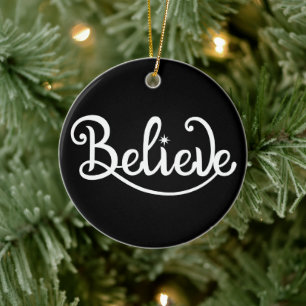 Minimalistische moderne stijlvolle gepersonaliseer keramisch ornament