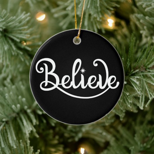 Minimalistische moderne stijlvolle gepersonaliseer keramisch ornament (Boom)