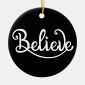 Minimalistische moderne stijlvolle gepersonaliseer keramisch ornament (Voorkant)