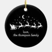 Minimalistische moderne stijlvolle gepersonaliseer keramisch ornament (Achterkant)