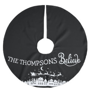 Minimalistische moderne stijlvolle gepersonaliseer kerstboom rok