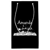 Minimalistische moderne stijlvolle gepersonaliseer klein cadeauzakje (Achterkant)