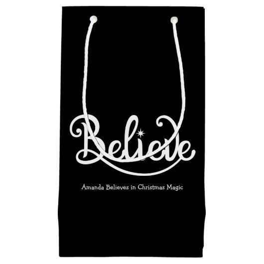 Minimalistische moderne stijlvolle gepersonaliseer klein cadeauzakje (Voorkant)