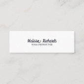 Minimalistische moderne stijlvolle Yoga-instructeu Mini Visitekaartje (Voorkant)