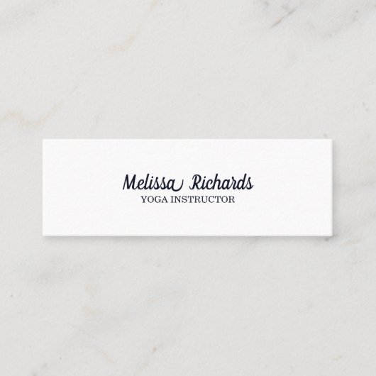 Minimalistische moderne stijlvolle Yoga-instructeu Mini Visitekaartje (Voorkant)