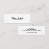 Minimalistische moderne stijlvolle Yoga-instructeu Mini Visitekaartje (Voorkant / Achterkant)