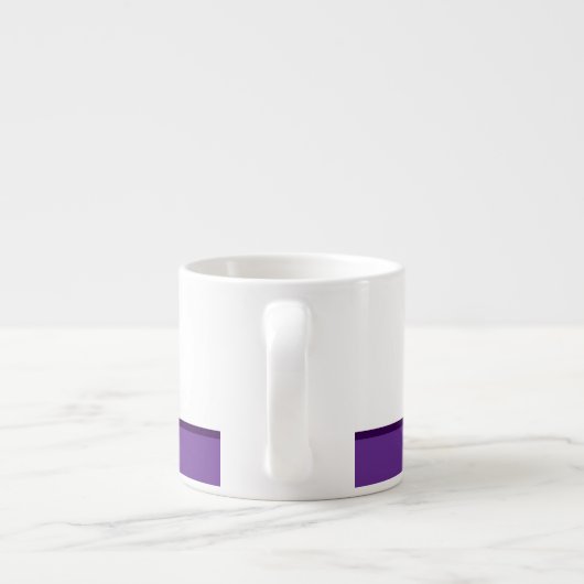 Minimalistische moderne streepnaam of monogram espresso kop (Achterkant)