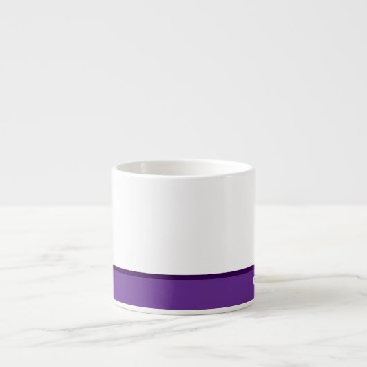 Minimalistische moderne streepnaam of monogram espresso kop (Voorkant)