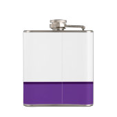 Minimalistische moderne streepnaam of monogram heupfles (Achterkant)