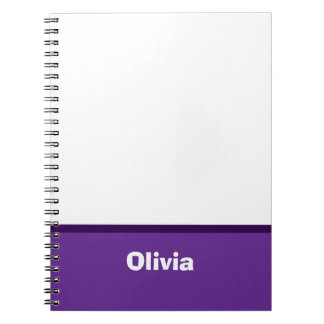 Minimalistische moderne streepnaam of monogram notitieboek