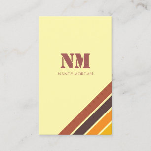 Minimalistische moderne strepen monogram visitekaartje