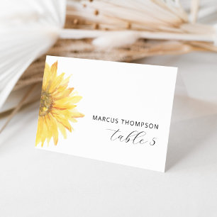 Minimalistische moderne Sunflower trouwkaarten Kaart