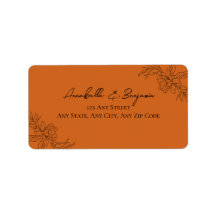 Minimalistische moderne terracotta bloemenbruiloft