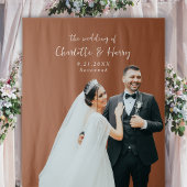 Minimalistische moderne Terracotta Boho foto achte Wandkleed