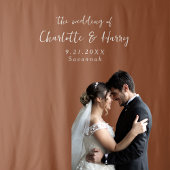 Minimalistische moderne Terracotta Boho foto achte Wandkleed