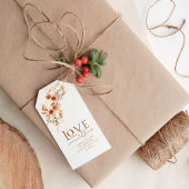 Minimalistische moderne terracotta bruiloft bedank cadeaulabel