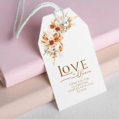 Minimalistische moderne terracotta bruiloft bedank cadeaulabel