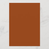 Minimalistische moderne terracotta trouwkusmenu menu (Achterkant)