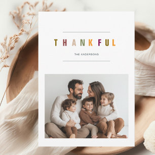 Minimalistische moderne Thanksgiving foto dankbaar