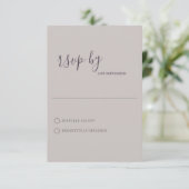 Minimalistische moderne trouw-RSVP kaart (Staand voorkant)