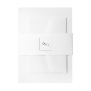 Minimalistische moderne trouwbands uitnodigingen wikkel