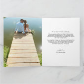 Minimalistische & moderne trouwfoto bedankkaart (Binnen)