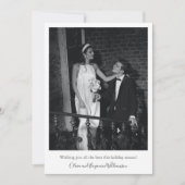 Minimalistische moderne trouwfoto Kerstgroet Feestdagenkaart (Voorkant)