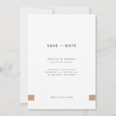 Minimalistische moderne trouwfoto save the date (Achterkant)