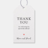 Minimalistische moderne trouwkaart bedankje cadeaulabel (Voorkant)