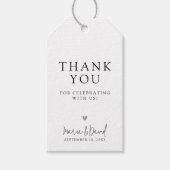 Minimalistische moderne trouwkaart bedankje cadeaulabel (Voorkant)