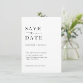 Minimalistische moderne trouwkaart 'Save the Date' (Staand voorkant)