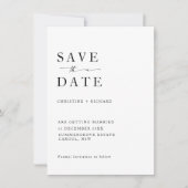 Minimalistische moderne trouwkaart 'Save the Date' (Voorkant)