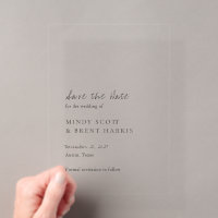 Minimalistische moderne trouwkaart Save the Date