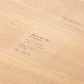 Minimalistische moderne trouwkaart Save the Date Acryl Uitnodigingen (Laagn)