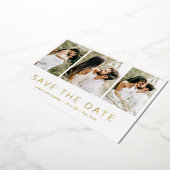 Minimalistische Moderne Trouwkaart Save The Date Folie Uitnodiging (Gedraaid)