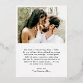 Minimalistische Moderne Trouwkaart Save The Date Folie Uitnodiging (Achterkant)