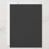 Minimalistische moderne trouwmenu in zwart (Achterkant)