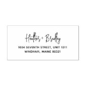 Minimalistische moderne trouwretouradres rubberstempel (Afrduk)