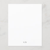 Minimalistische Moderne Trouwuitnodiging (Achterkant)