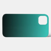 Minimalistische Moderne Turquoise Zwarte Ombre Case-Mate iPhone Case (Achterkant (horizontaal))