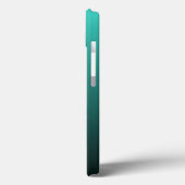 Minimalistische Moderne Turquoise Zwarte Ombre Case-Mate iPhone Case (Achterkant / Links)