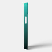 Minimalistische Moderne Turquoise Zwarte Ombre Case-Mate iPhone Case (Achterkant / Rechts)