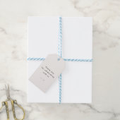 Minimalistische moderne typografie bruiloft cadeaulabel (Met Touw)
