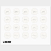 Minimalistische moderne typografie bruiloft ronde sticker (Vel)
