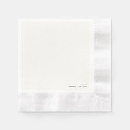 Minimalistische moderne typografie bruiloft servet