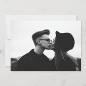 Minimalistische Moderne Typografie Foto Bruiloft Save The Date (Achterkant)
