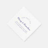Minimalistische moderne typografie leuk weetje bru servet (Hoek)