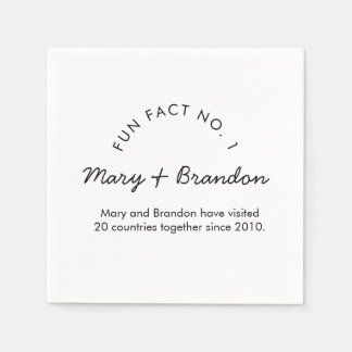 Minimalistische moderne typografie leuk weetje bru servet