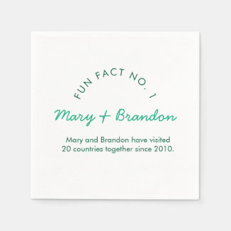 Minimalistische moderne typografie leuk weetje bru servet