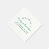 Minimalistische moderne typografie leuk weetje bru servet (Hoek)